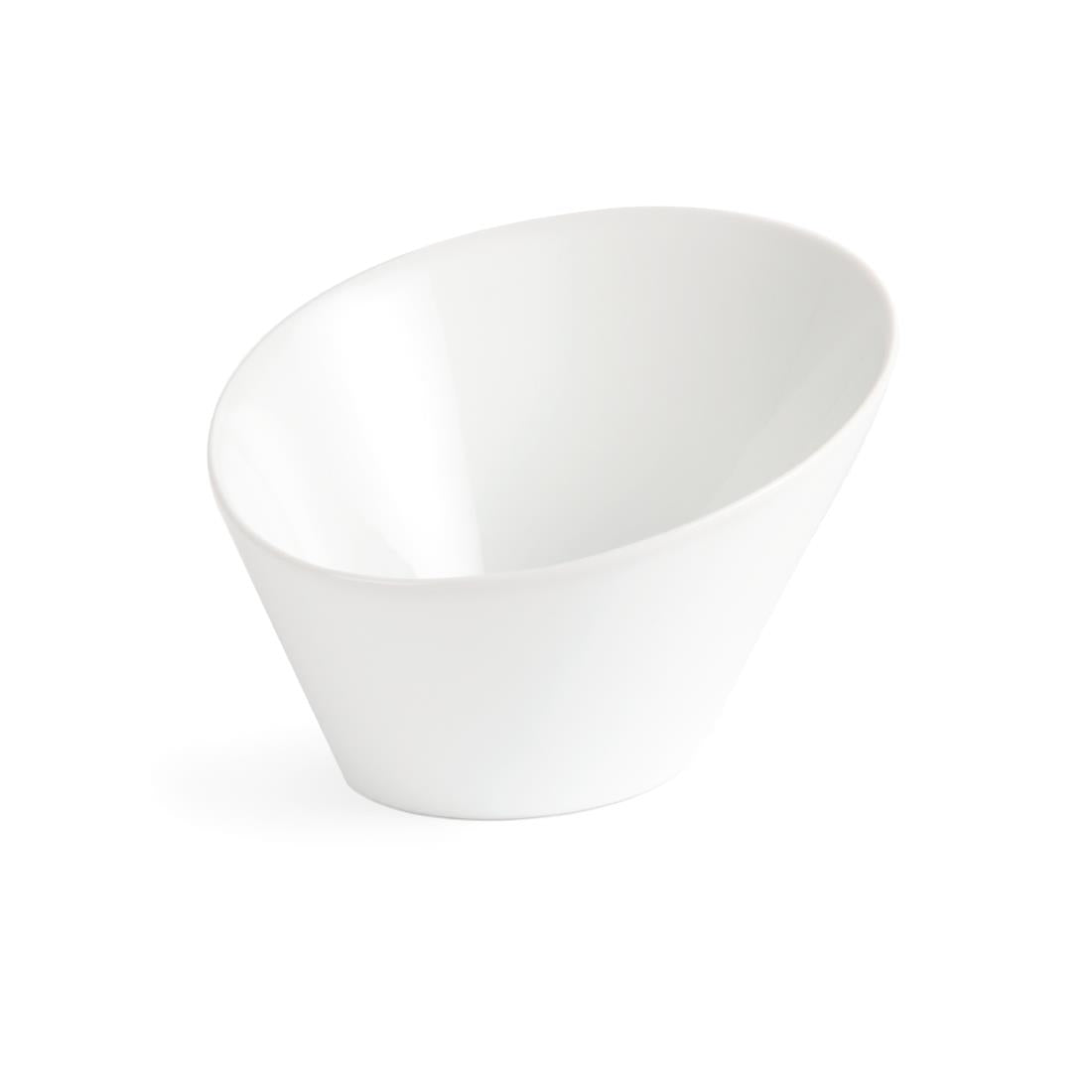 Olympia Whiteware Oval Sloping Bowls 154x 133mm 335ml (Pack of 4)