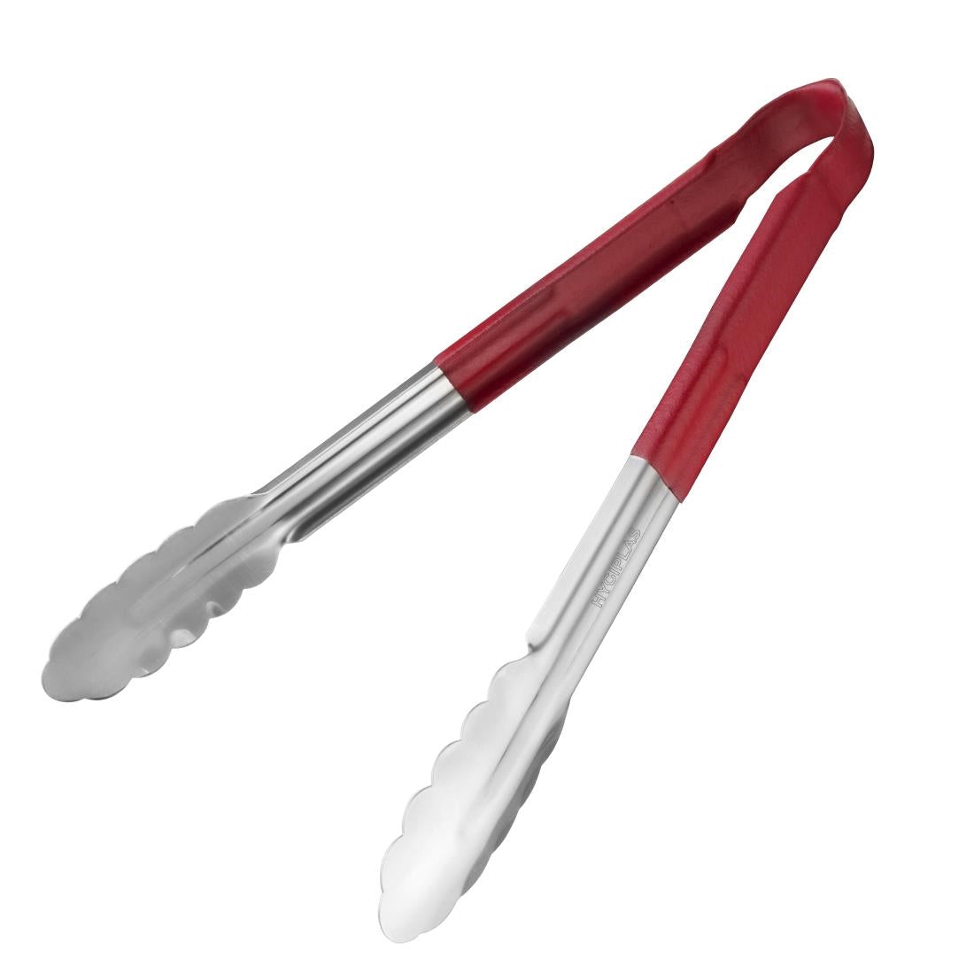 Hygiplas Colour Coded Red Serving Tongs 300mm