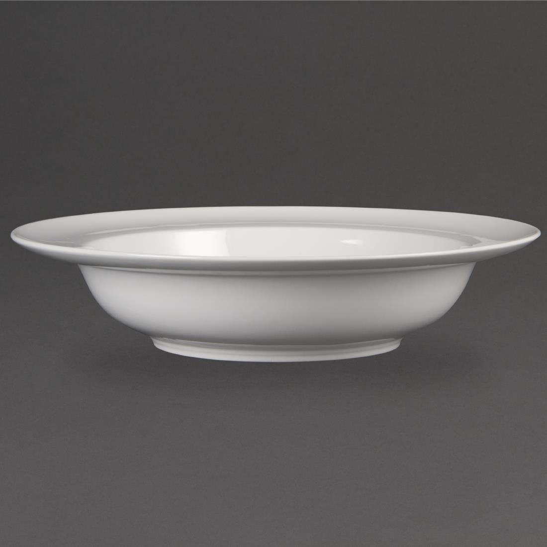 Olympia Whiteware Wide Rim Bowls 228mm 710ml/25oz (Pack of 4)