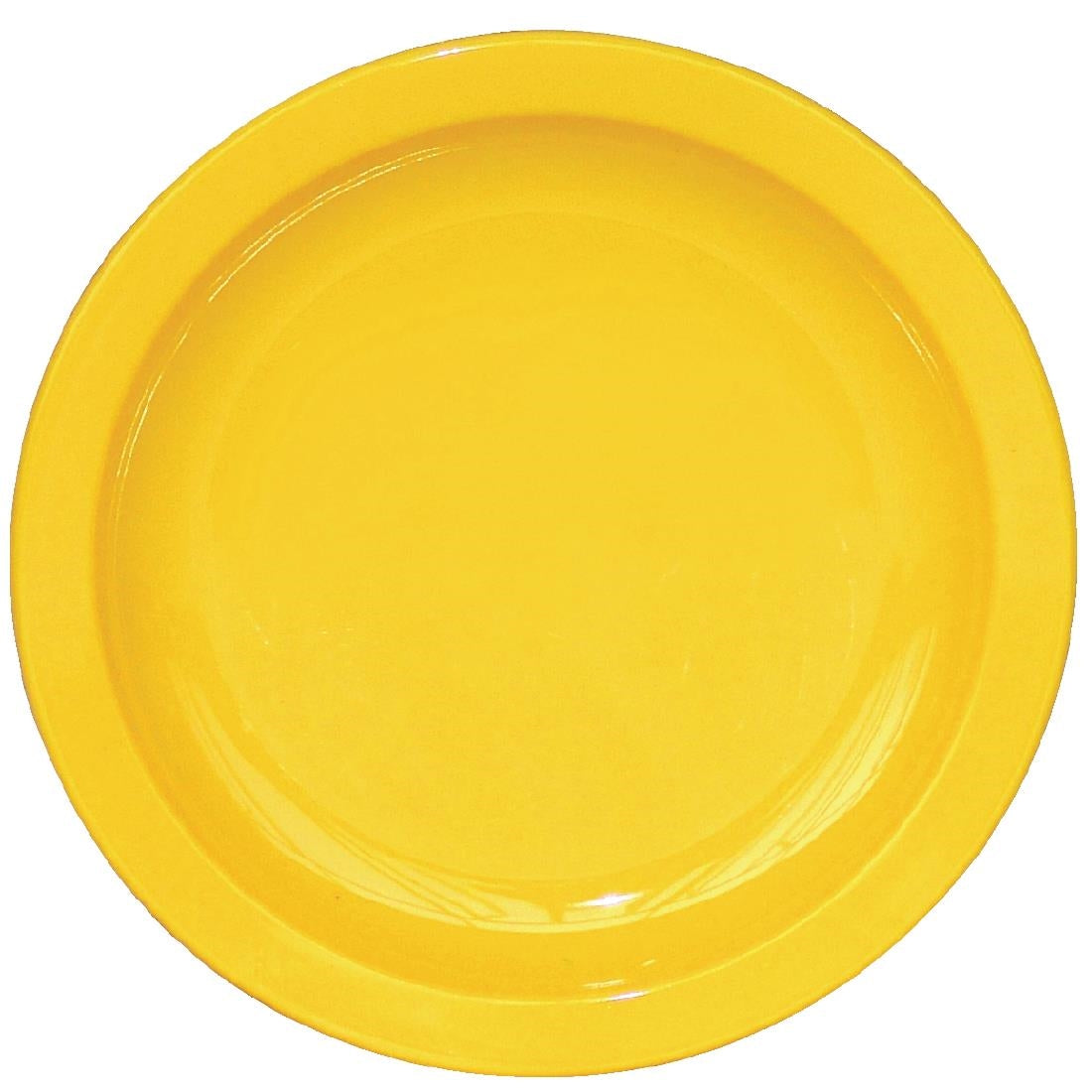 Olympia Kristallon Polycarbonate Plates Yellow 174mm (Pack of 12)