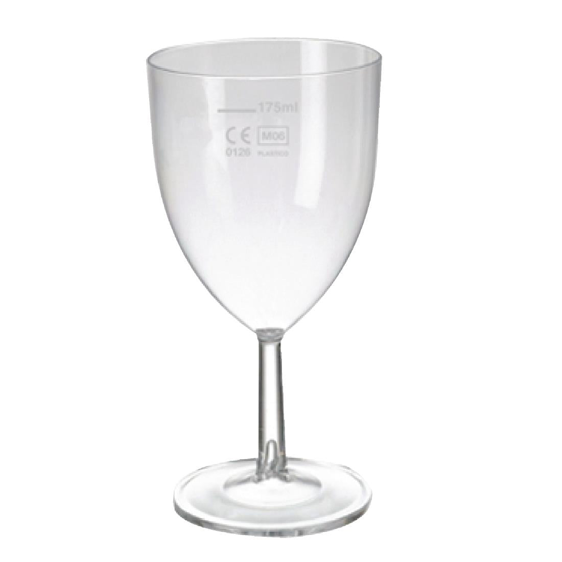 eGreen Polystyrene Wine Glasses 200ml UKCA CE Marked at 175ml (Pack of 48)