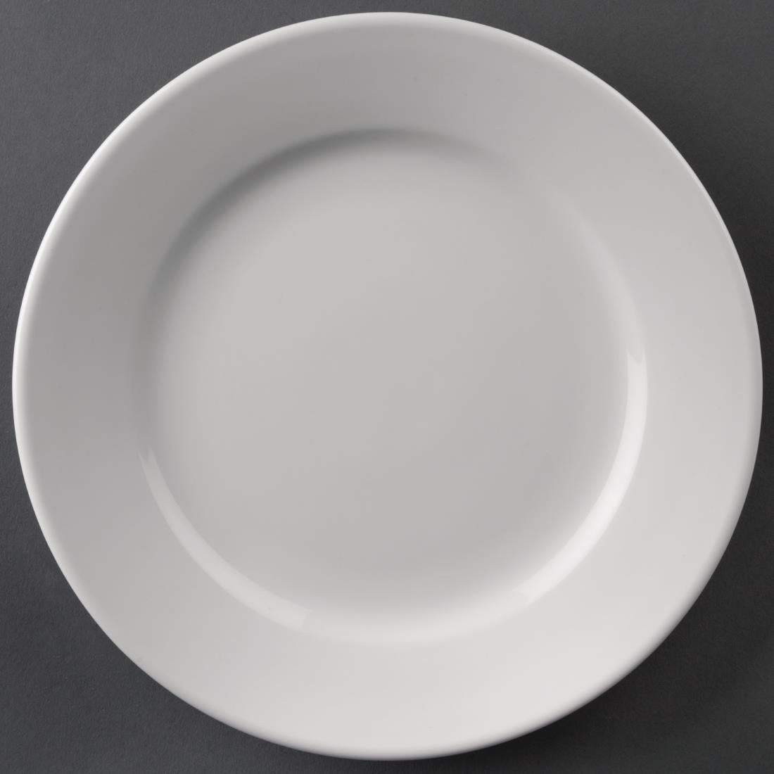 Olympia Athena Wide Rimmed Plates 165mm/6 1/2" White (Pack of 12)