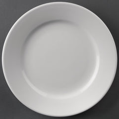 Olympia Athena Wide Rimmed Plates 202mm/8" White (Pack of 12)