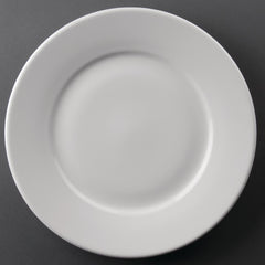 Olympia Athena Wide Rimmed Plates White 254mm/10" (Pack of 12)