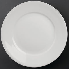 Olympia Athena Wide Rimmed Plates 280mm/11" White (Pack of 6)