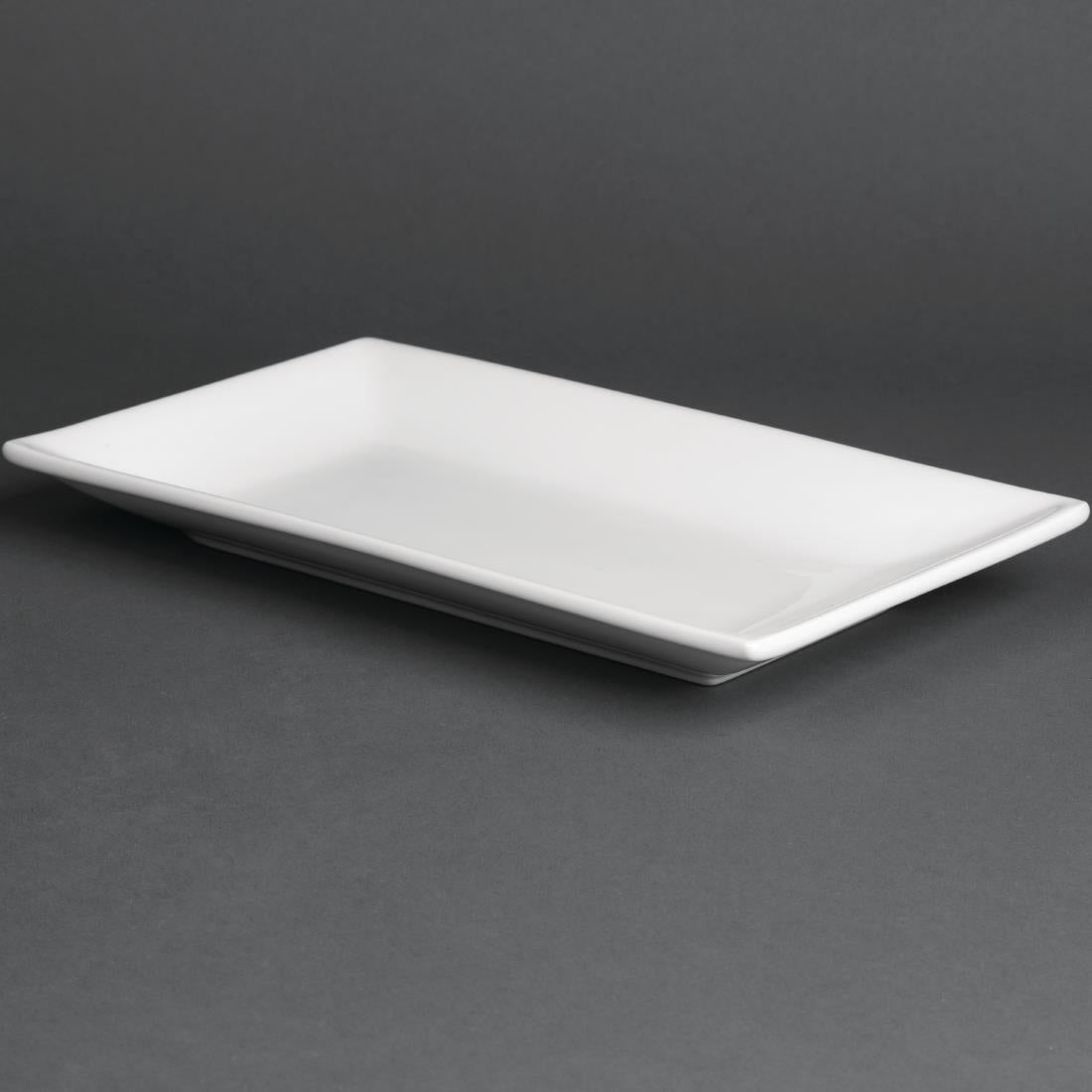 Olympia Whiteware Serving Rectangular Platters 250x 150mm (Pack of 4)