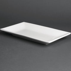 Olympia Whiteware Serving Rectangular Platters 250x 150mm (Pack of 4)