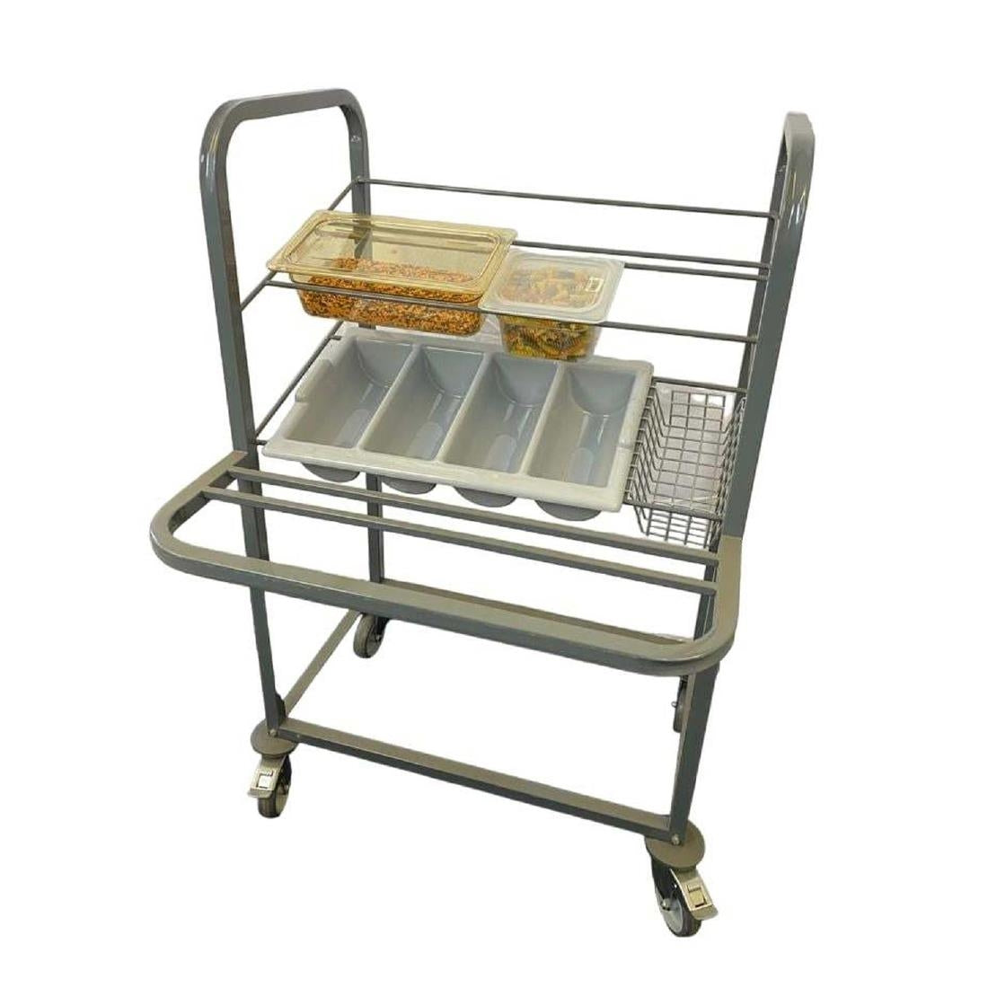 Craven Steel Condiment, Cutlery and Tray Dispense Trolley