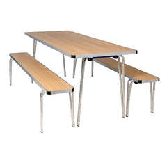 Gopak Contour Folding Table Oak 4ft