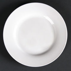 Olympia Lumina Wide Rim Round Plates White 150mm (Pack of 6)