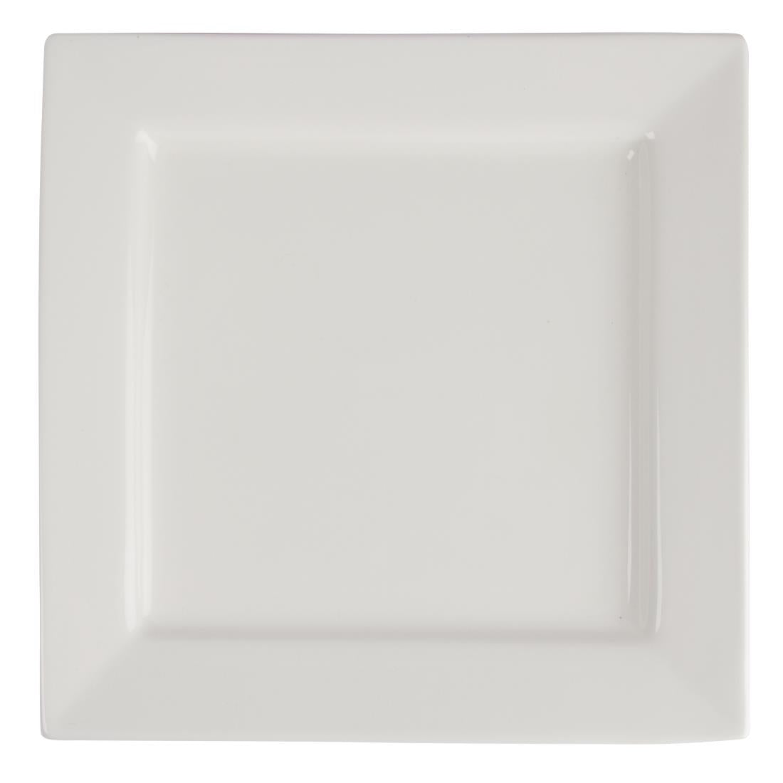 Olympia Lumina Square Plates White 233mm (Pack of 4)