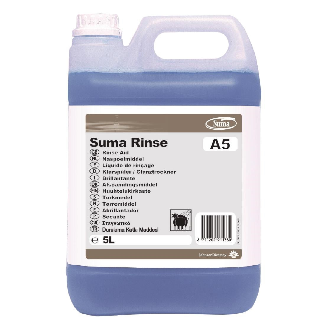 Suma A5 Warewasher Rinse Aid Concentrate 5Ltr (2 Pack)