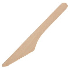 Fiesta Compostable Disposable Wooden Knives (Pack of 100)