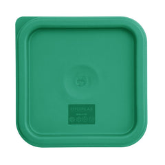 Hygiplas Polycarbonate Square Food Storage Container Lid Green Small