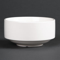 Olympia Lumina Stacking Soup Bowls White 398ml 14oz (Pack of 6)