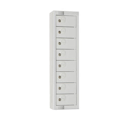 Elite Personal Effects Locker 8 Door Grey Camlock