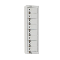 Elite Personal Effects Locker 8 Door Grey Padlock