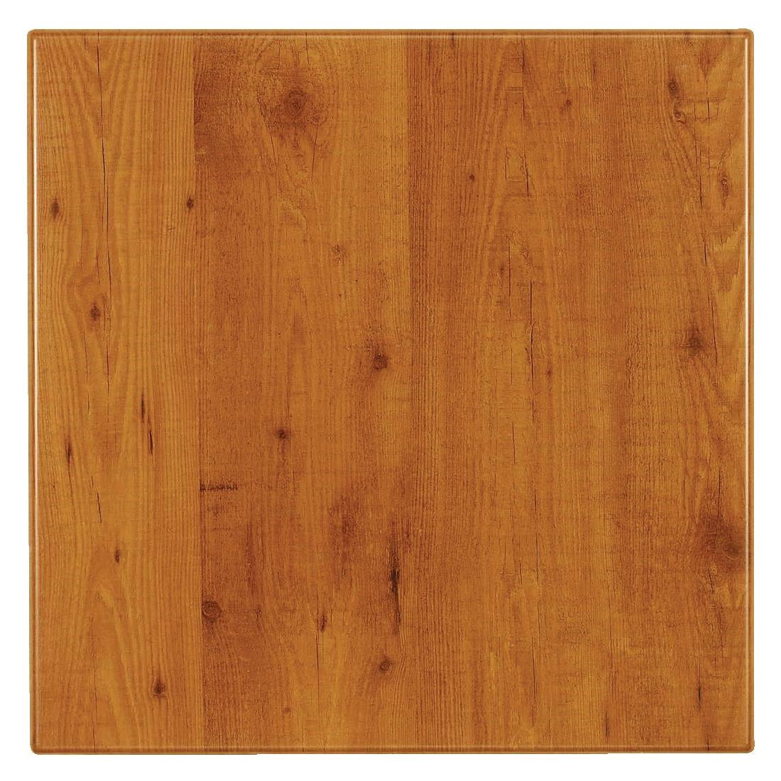 Werzalit Pre-drilled Square Table Top Pine 700mm