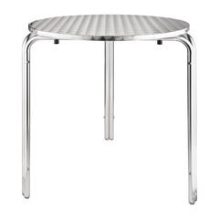 Bolero Round Stainless Steel Bistro Table 700mm