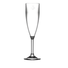 BBP Polycarbonate Champagne Flutes 200ml UKCA Marked at 175ml (Pack of 12)