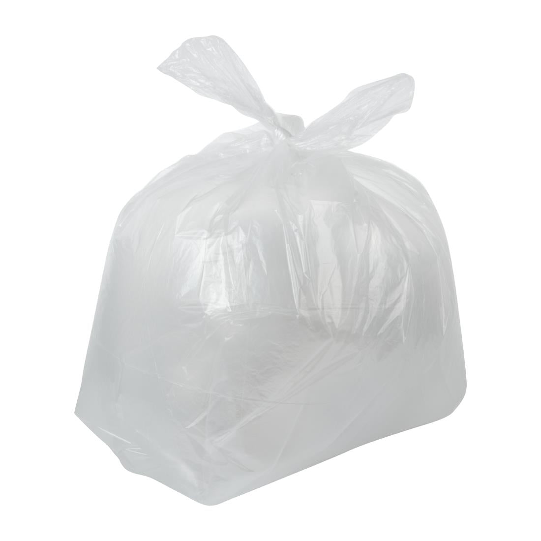 Jantex Light Duty Recycled Bin Bag 10kg 80ltr Clear (Pack of 200)