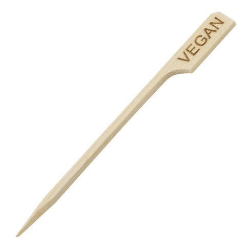 Tablecraft Vegan Bamboo Paddle Marker 3.5" (Pack of 100)