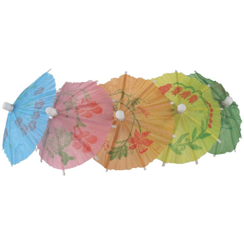 Fiesta Recyclable Paper Parasols Mixed Colours (Pack of 144)