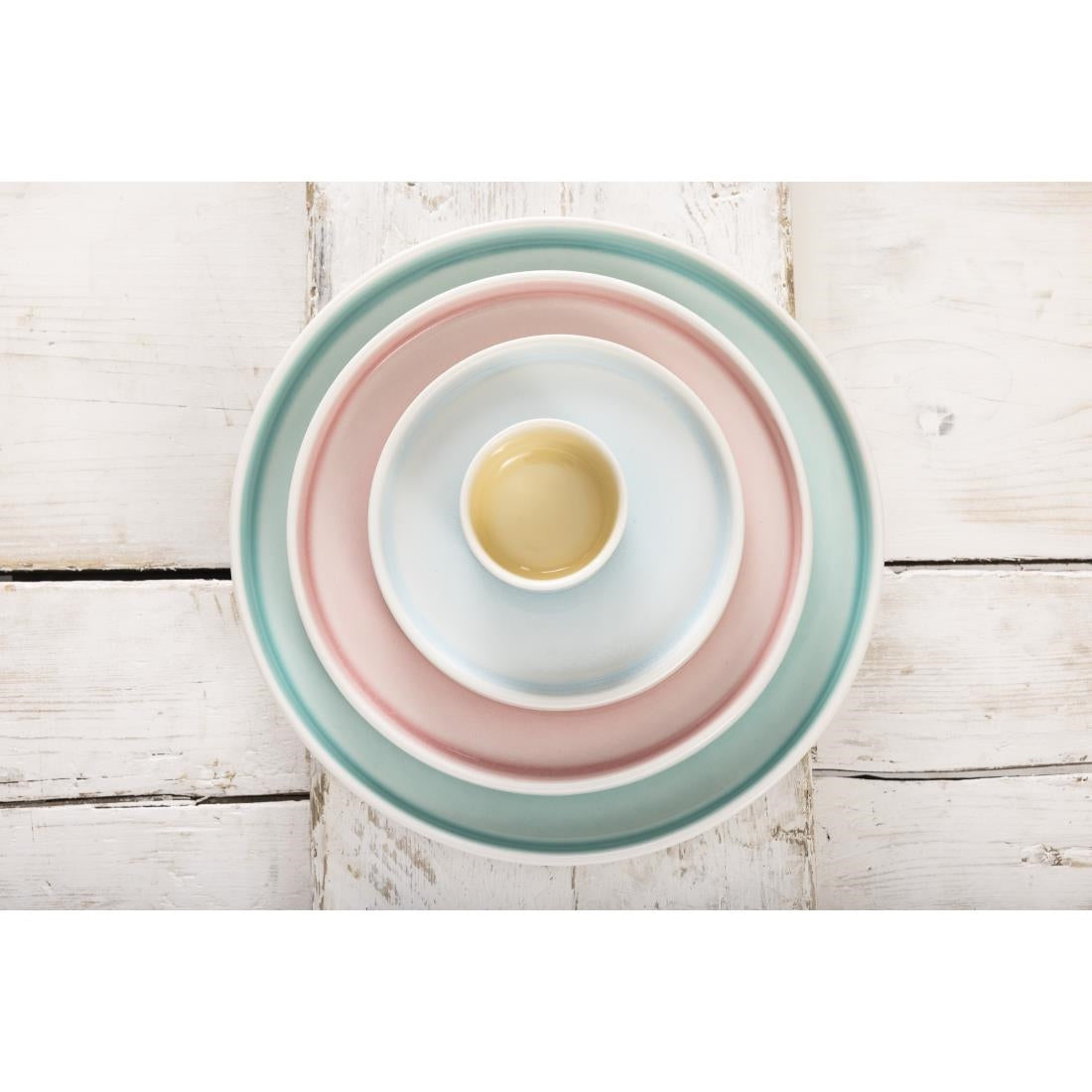 Olympia Fondant Plates Aqua 156mm (Pack of 6)