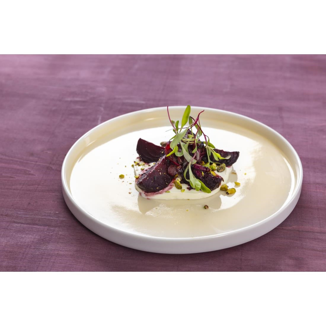 Olympia Fondant Plates Lemon 270mm (Pack of 4)