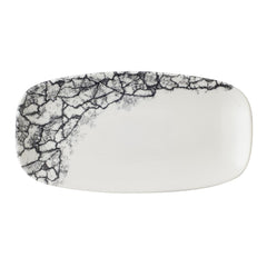 Churchill Kintsugi Accents Quartz Black Chefs Oblong Plate 298 x 152mm (Pack of 12)