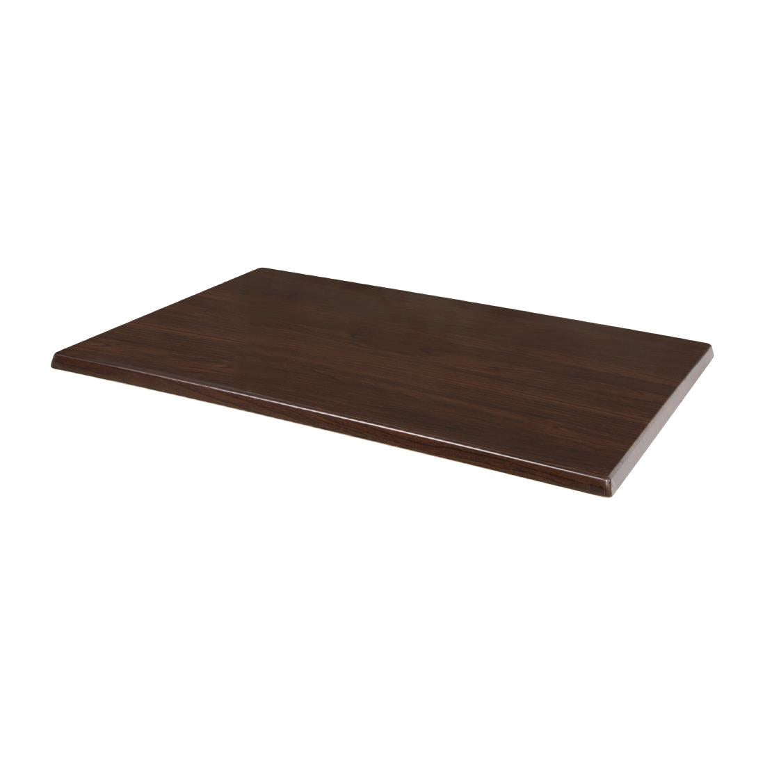 Bolero Pre-drilled Rectangular Tabletop Dark Brown