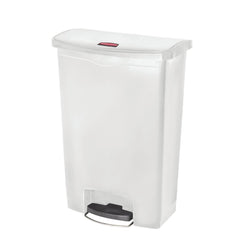 Rubbermaid Slim Jim Step on Bin Front Pedal White 90Ltr