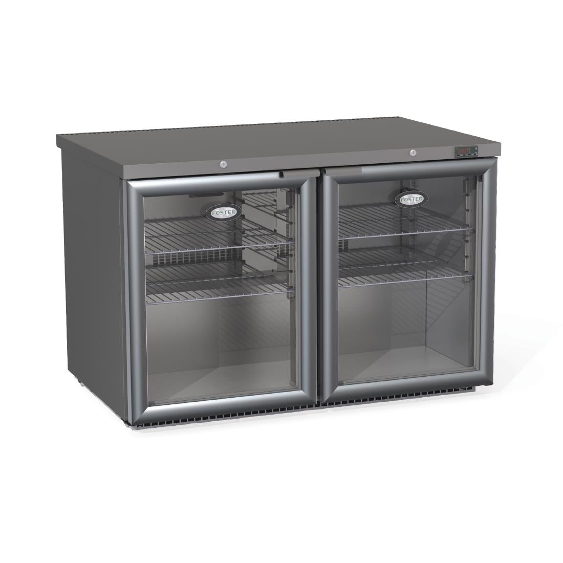Foster 2 Glass Door 360Ltr Under Counter Fridge with Light HR360G-13/251