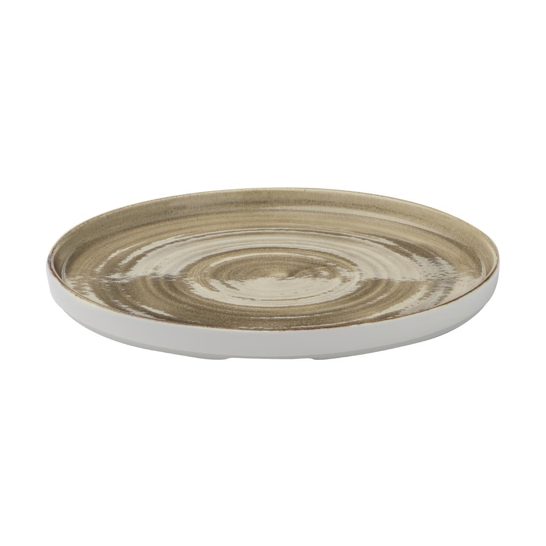 Churchill Stonecast Patina Antique Taupe Walled Plates 260mm (Pack of 6)