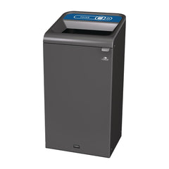 Rubbermaid Configure Recycling Bin with Paper Recycling Label Blue 87L