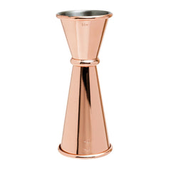 Beaumont Copper Plated Banded Jigger Measure 25ml/35ml/50ml