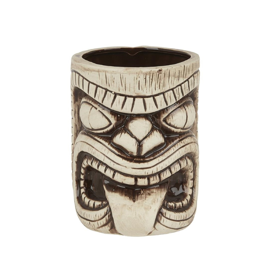 Beaumont Ceramic Toscano Lono Tiki Mug Coffee Brown 450ml