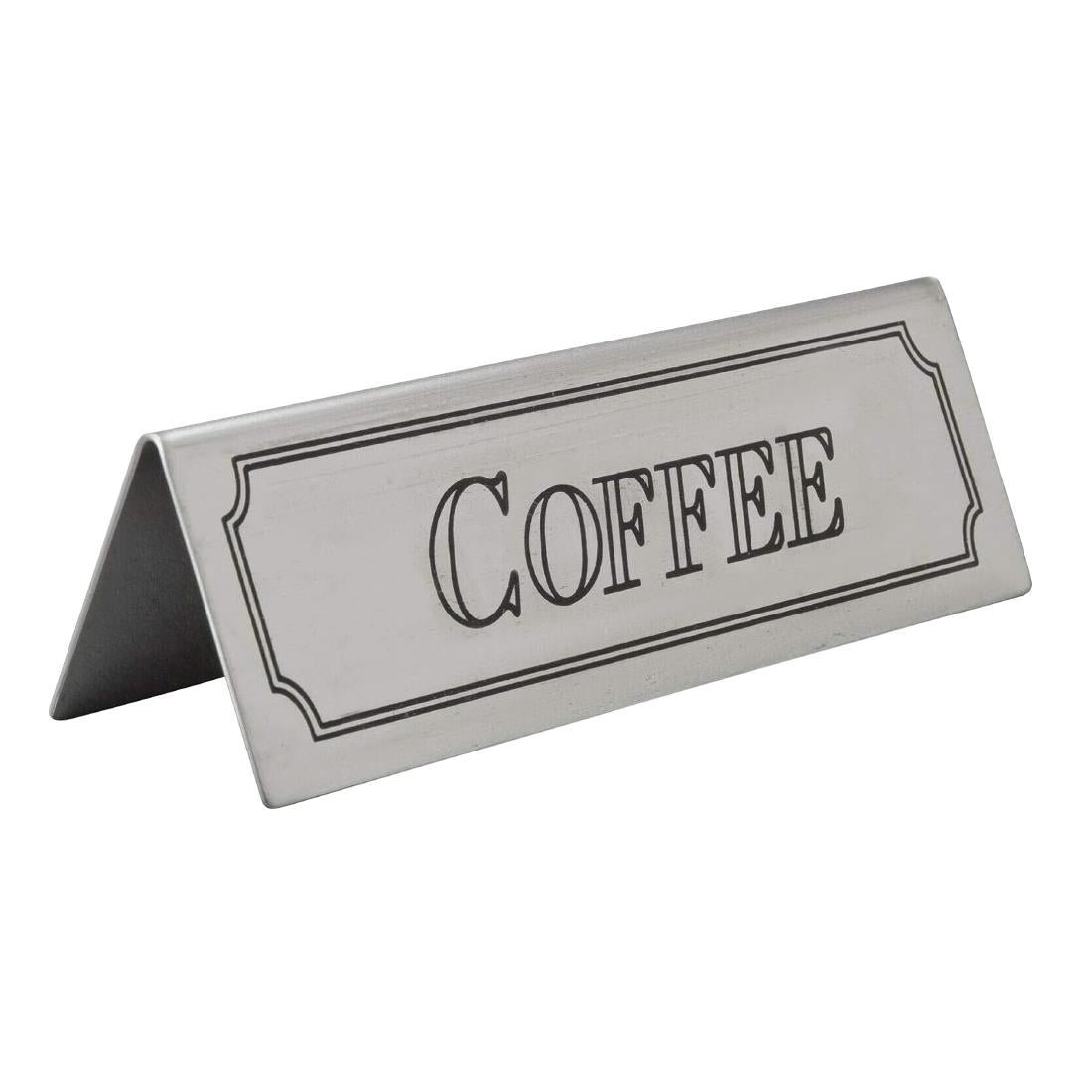 Beaumont Coffee Stainless Steel Table Sign