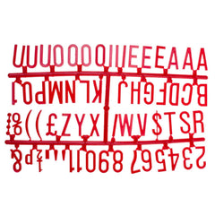 Beaumont 390 Character 31mm Letter Set Red