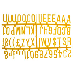 Beaumont 390 Character 31mm Letter Set Yellow