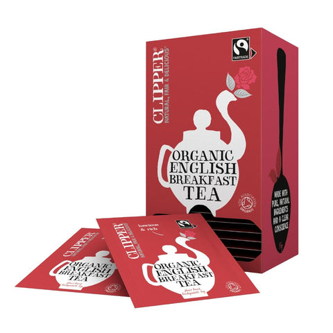 Clipper Fairtrade Organic Speciality English Breakfast Tea Bag Envelopes (Case of 6 x 25)