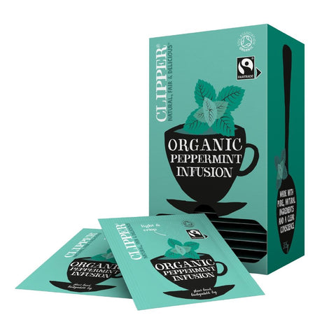 Clipper Fairtrade Organic Infusion Peppermint Tea Bag Envelopes (Case of 6 x 25)