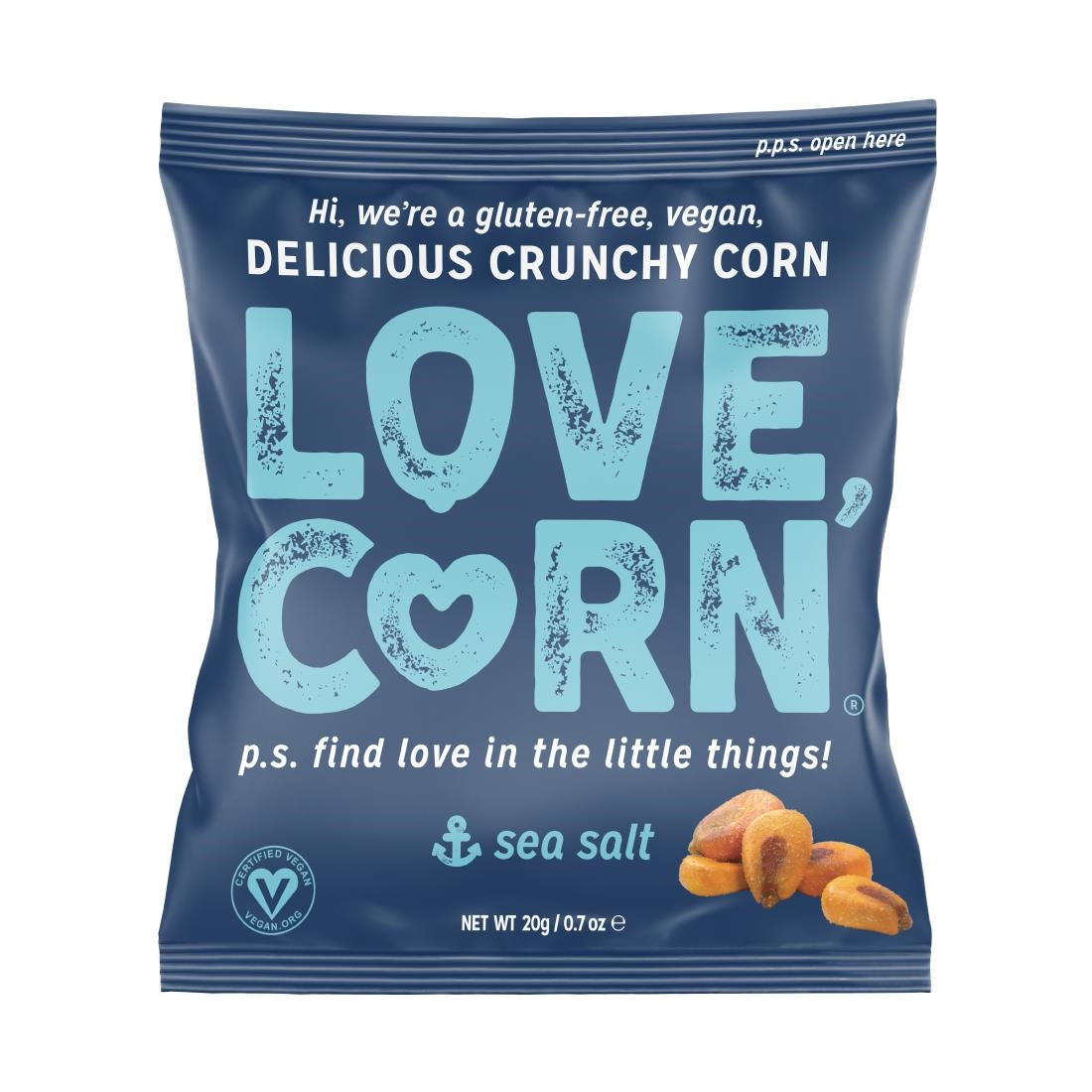 LOVE CORN Sea Salt Crunchy Corn Snack 20g (Pack of 24)