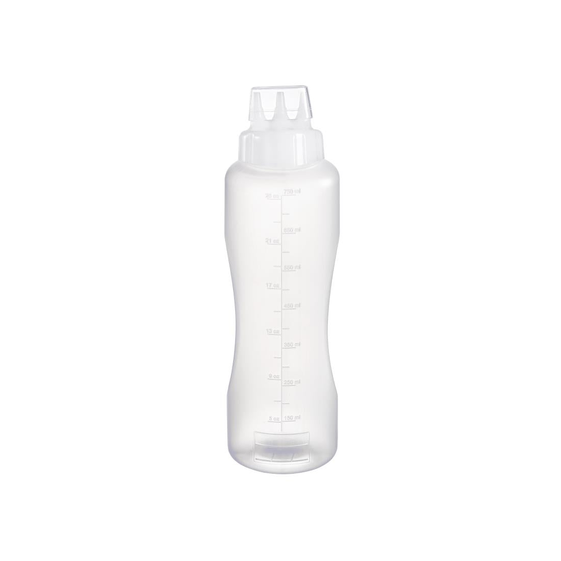 Araven Squeeze Sauce Bottle 3 Nozzles 75cl White