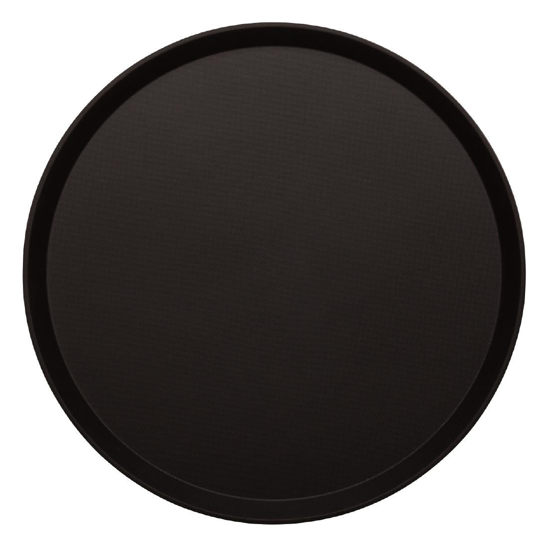 Cambro Treadlite Fibreglass Round Non-Slip Tray Black 405mm