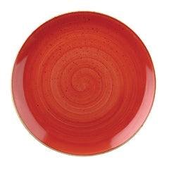 Churchill Stonecast Round Coupe Plates Berry Red 217mm (Pack of 12)