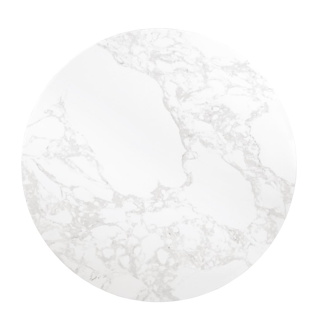 Bolero Round Marble Effect Tabletop White 600mm