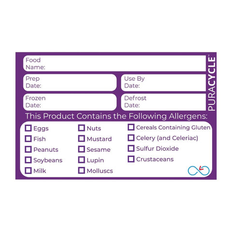 Puracycle Reusable Purple Allergen Labels (Pack of 20)