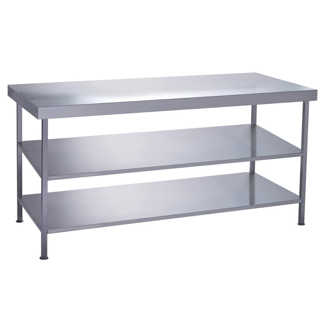 Parry Fully Welded Stainless Steel Centre Table 2 Undershelves 1200x600mm