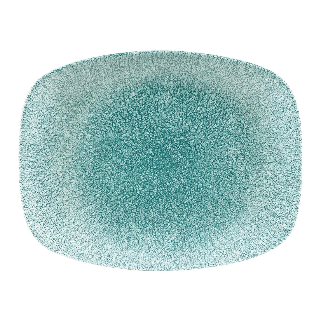 Churchill Raku Oblong Chef Plates Jade Green 202 x 261mm (Pack of 12)